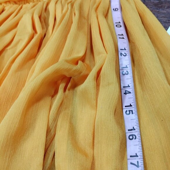 Miss Circle Back In Style Silk Pleated Corset Slit Maxi Dress Yellow XXS NWT - Picture 15 of 15